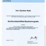 Zertifikat: TÜV Sachkunde Bauthermografie